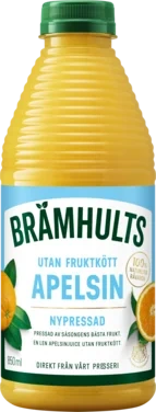 Nypresset Appelsin uten Fruktkjøtt 850ml Brämhults
