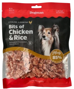 Bits Of Chicken & Rice 250g Dogman
