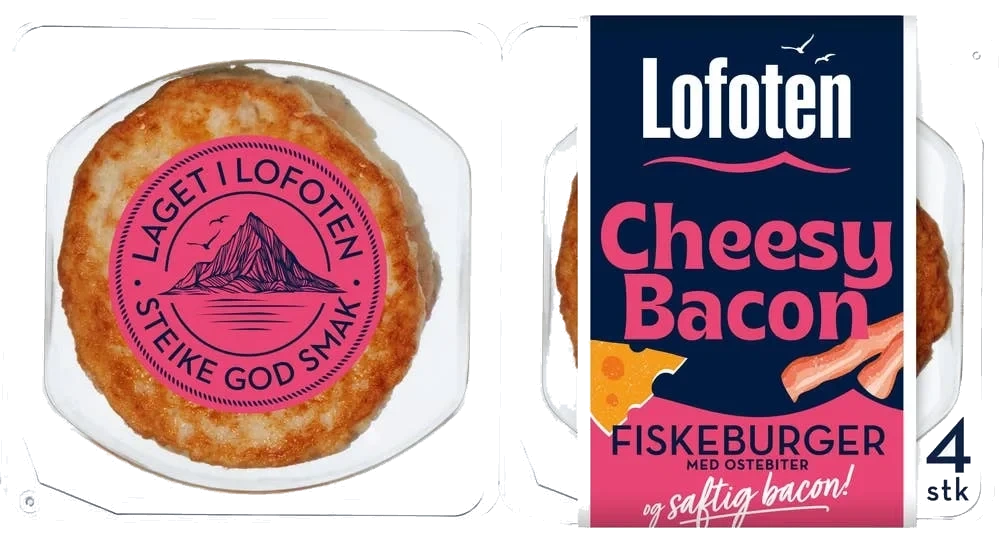 Fiskeburger Cheesy Bacon