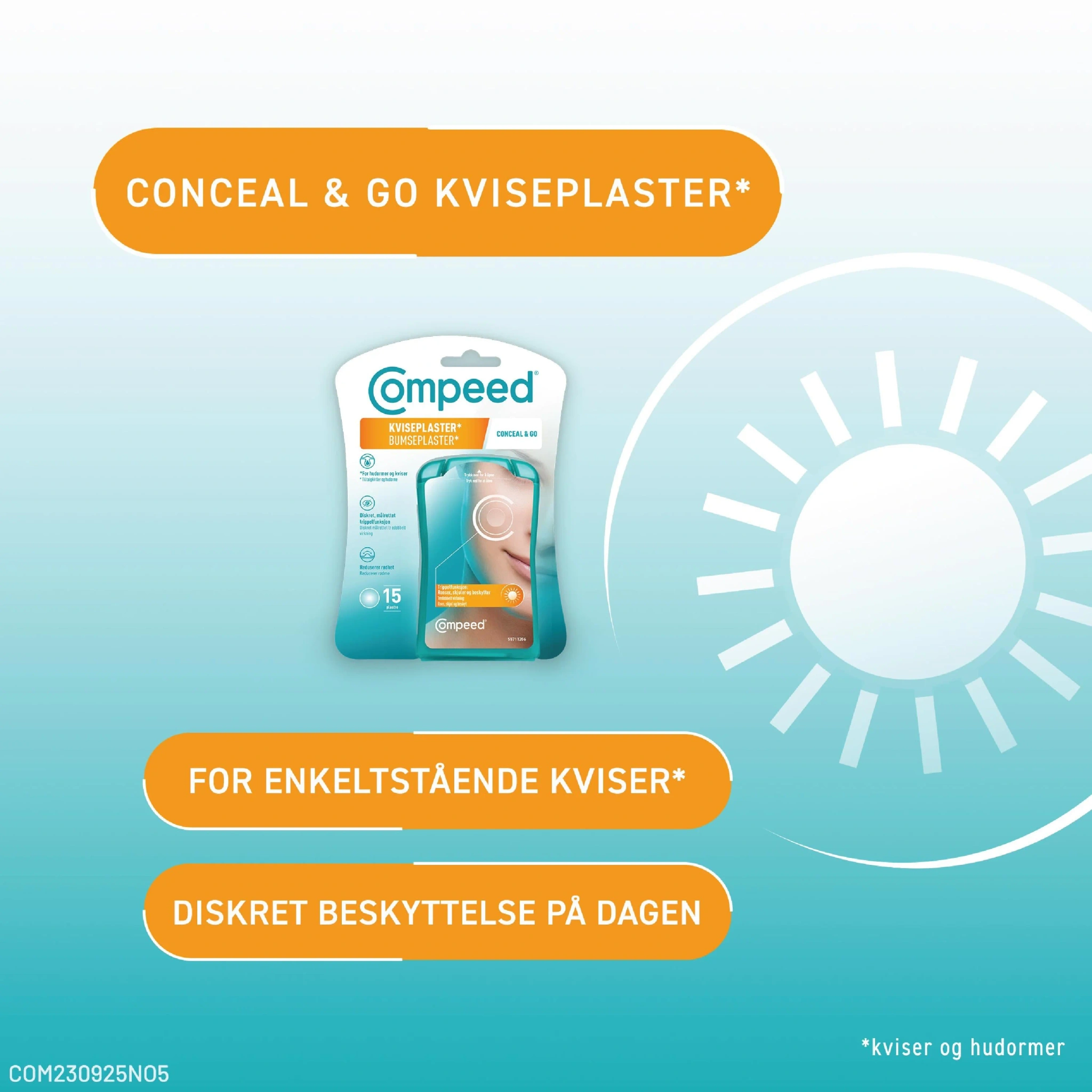 Compeed Kviseplaster Conceal & Go, 15 stk.