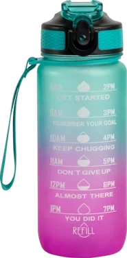 Drikkeflaske Pink And Green 600ml Hollywood Motivational Bottle