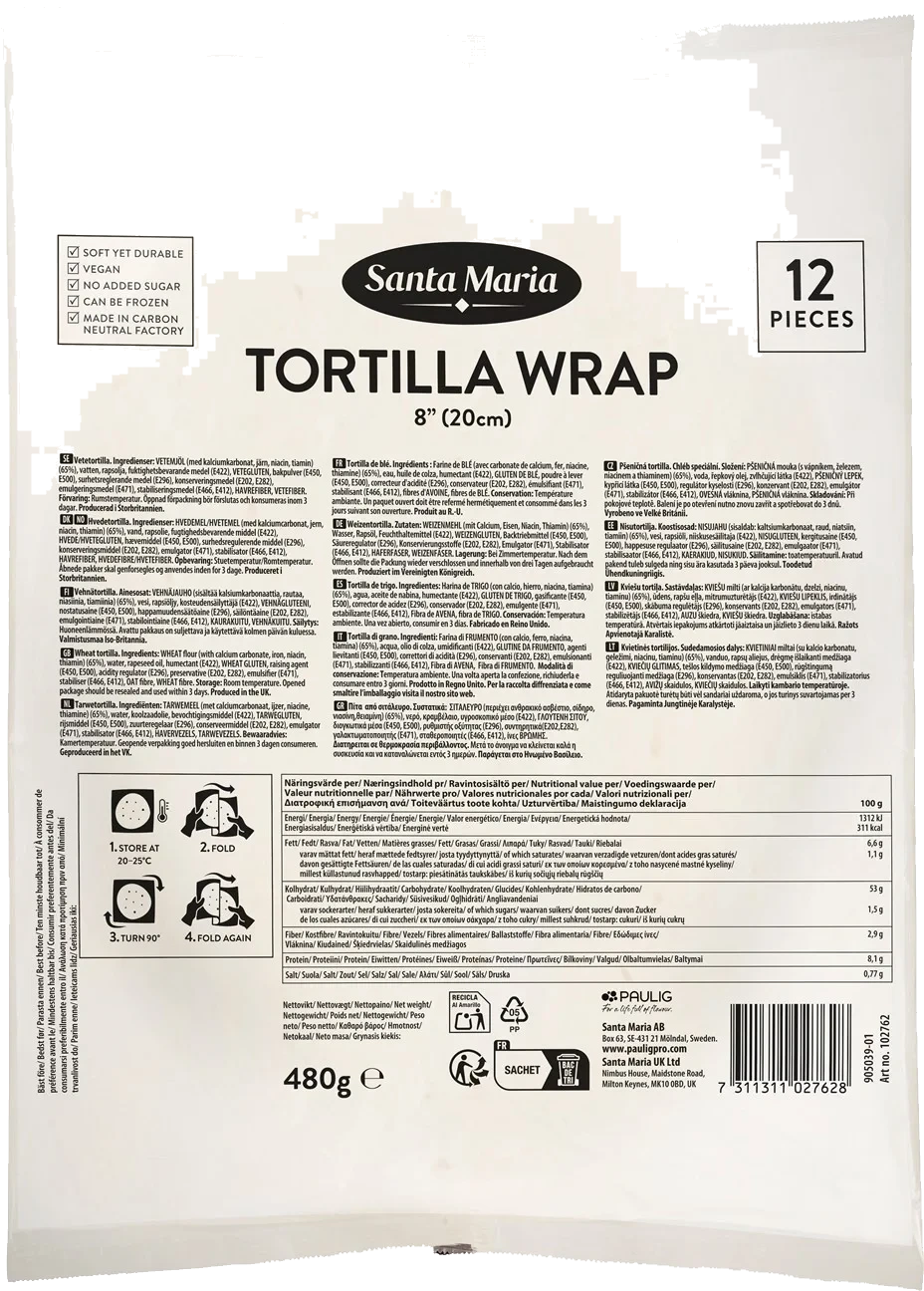 Tortilla Wrap 8” (20 cm)