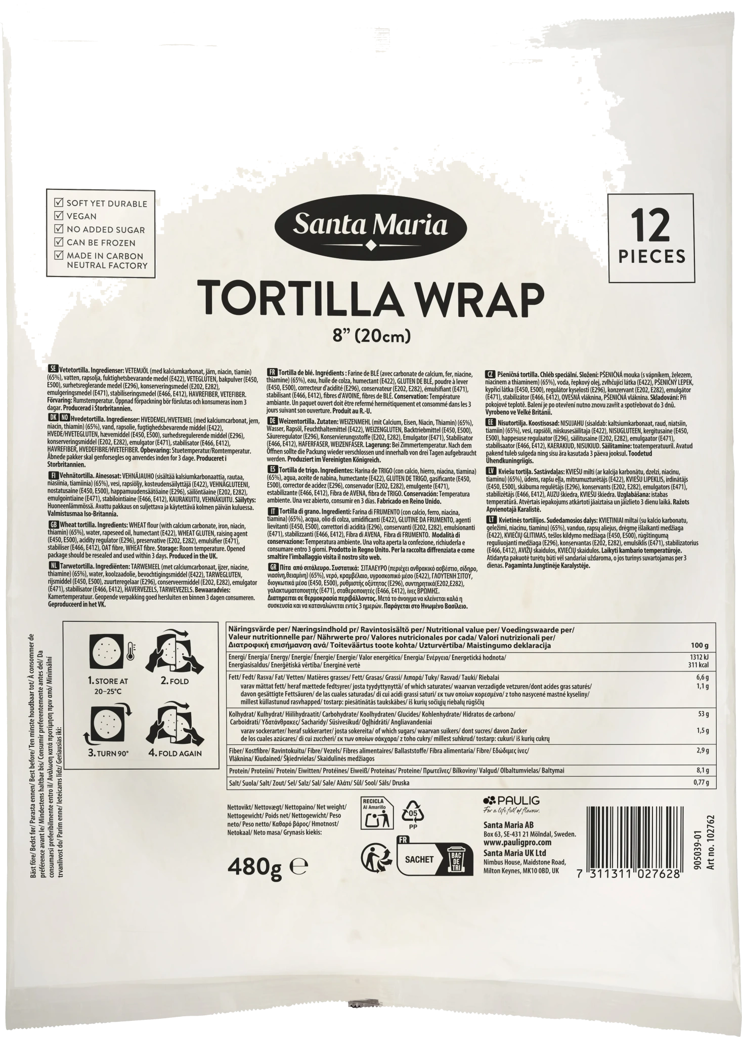 Tortilla Wrap 8” (20 cm)