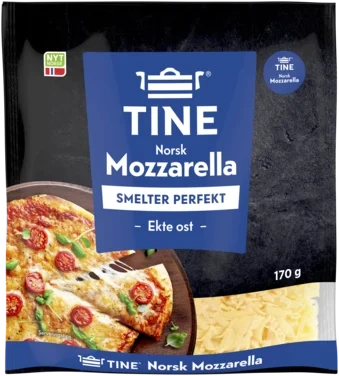 Norsk Mozzarella Revet Ost 170g Tine