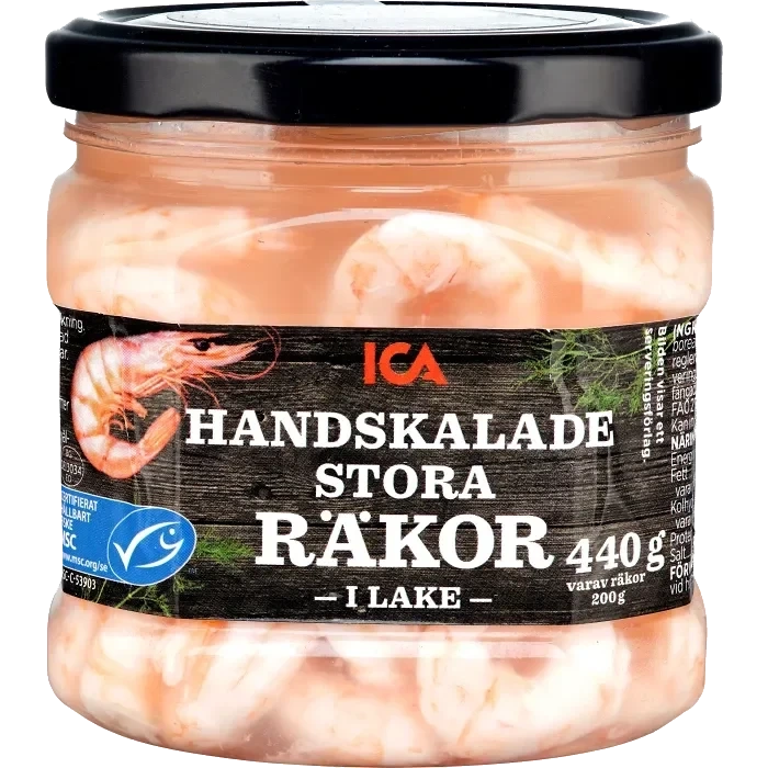 Räkor handskalade stora i lake 200g ICA