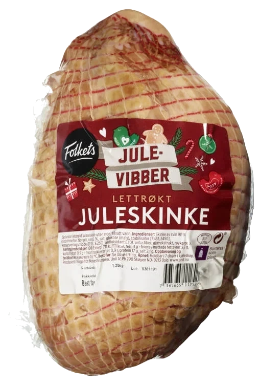 Juleskinke Lettrøkt Ca1kg Folkets