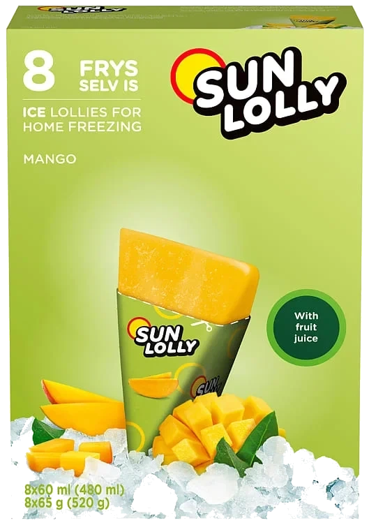 Sun Lolly Mango 8stk