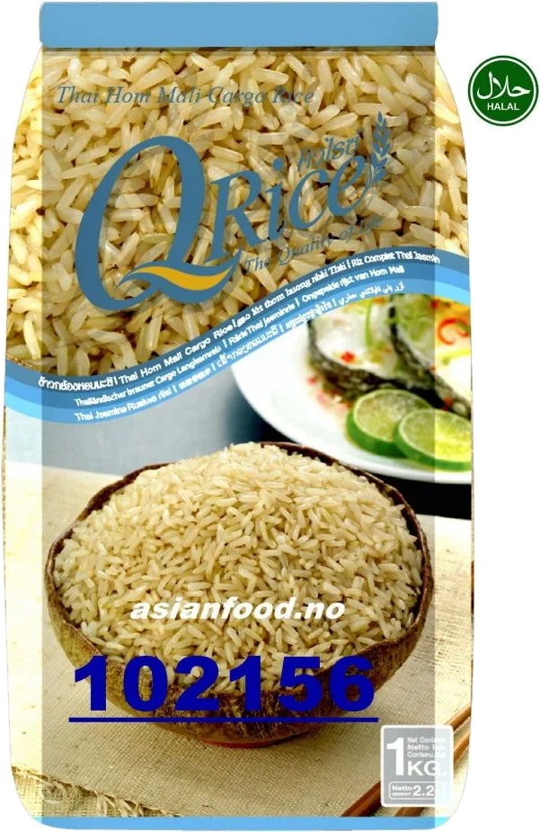 Q-rice Thai Home Mali Cargo Rice (brown) 1kg Th