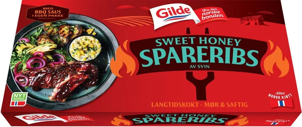 Spareribs sweet honey BBQ