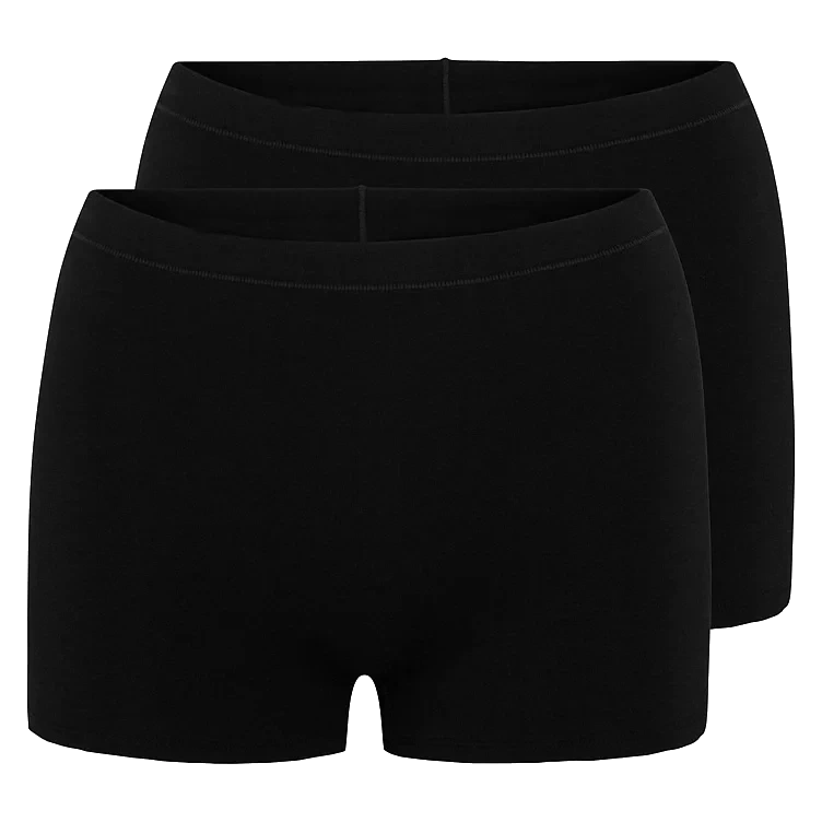 Boxer Cotton X2 Dame Black S Pierre Robert