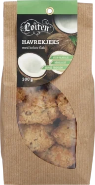 Havrekjeks med Kokos Løiten