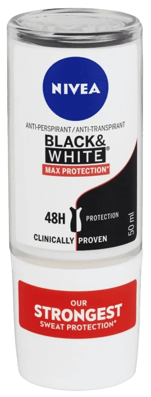 Nivea Deodorant Black & White® Max Protection Anti-stain Roll-on 50ml