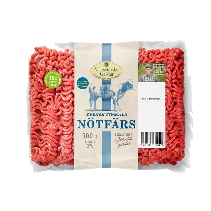 Nötfärs 12% 500g Västsvenska Gårdar