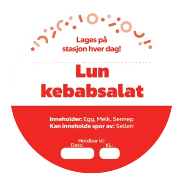 Circle K Ø70mm Lun Kebabsalat, 500 stk