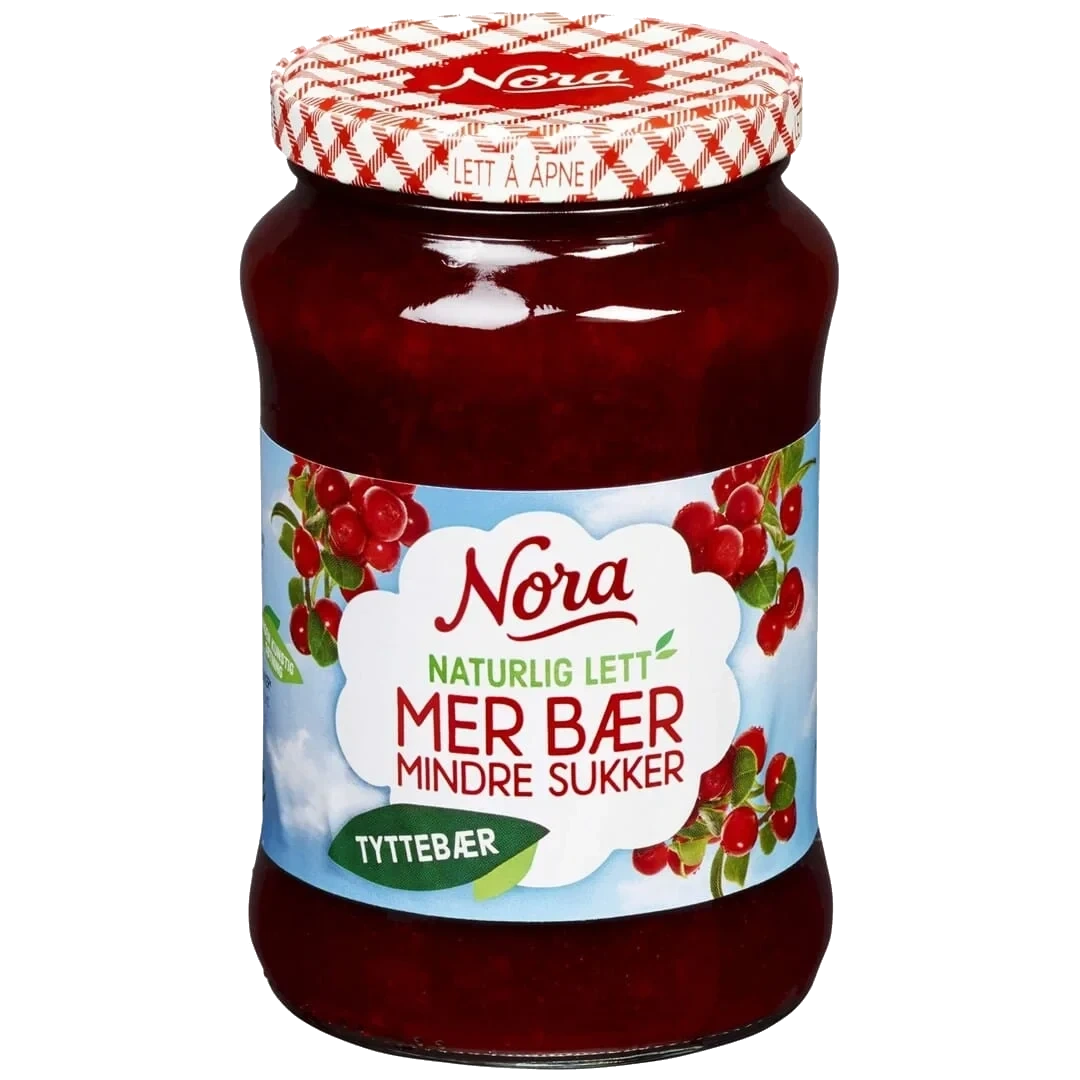 Nora Tyttebær Mindre Sukker 534g