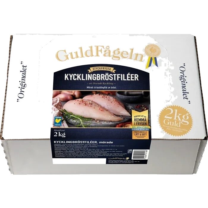 Kycklingbröstfiléer Fryst 2kg Guldfågeln