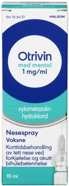 Otrivin Nesespray Mentol 1mg 10ml