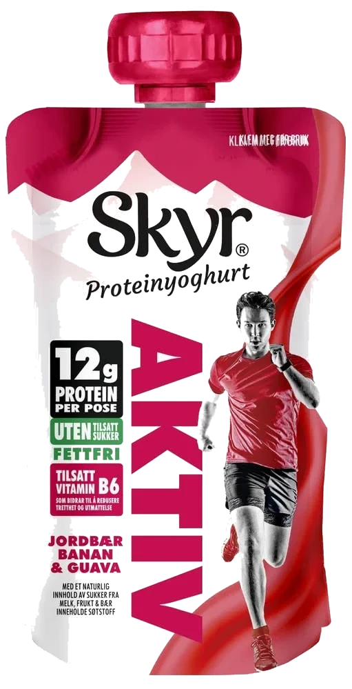 SKYR® Aktiv jordbær, banan og guava