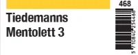 Tiedemanns Mentolett 3 44g