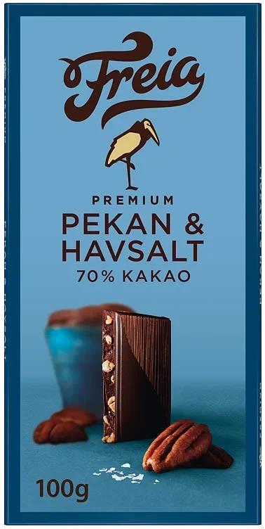 Premium Dark 70% Pekan & Havsalt 100g Freia