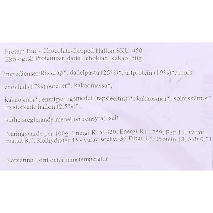 Proteinbar Choklad & Hallon 12-pack