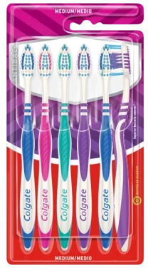 Colgate Zig Zag Antibac Medium Tannbørste 6pk