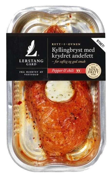 Kyllingbryst Pepper&Chili 240g Lerstang
