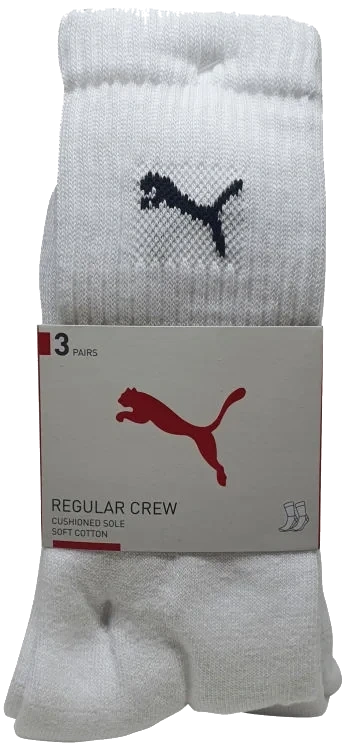 Crew Sock 3pk Hvit 35/38 Puma