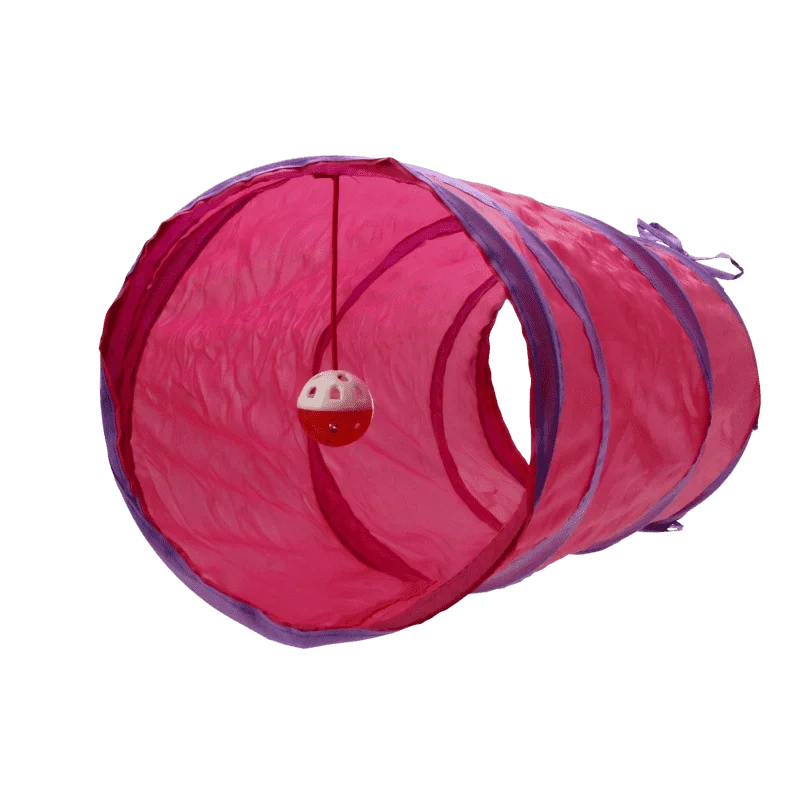 Kattleksak Tunnel Rosa 25x60cm