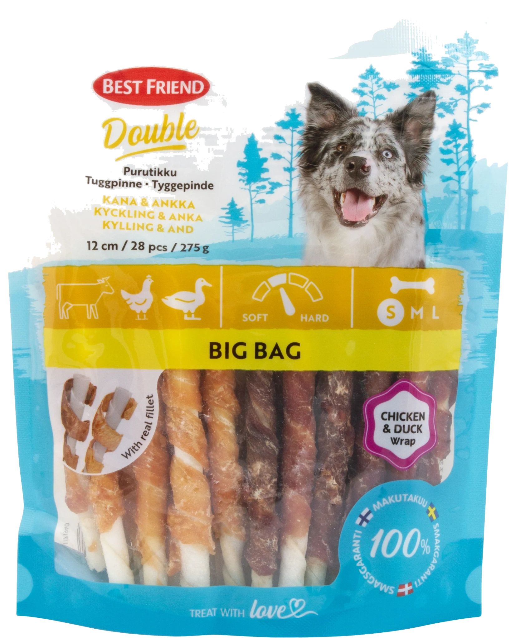 Tuggpinnar Dubbel Kyckling & anka 28-pack