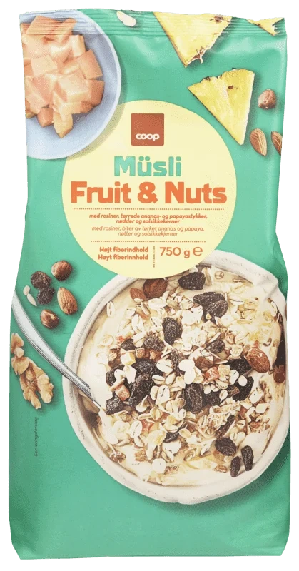 Coop Frukt og Nøtter 750g