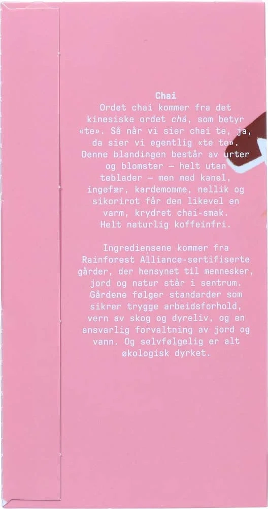 Økologisk koffeinfri chai