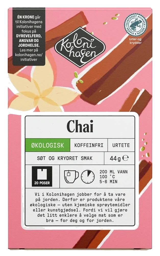 Økologisk koffeinfri chai