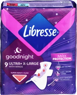 LIBRESSE GOODNIGHT 9 stk extra large