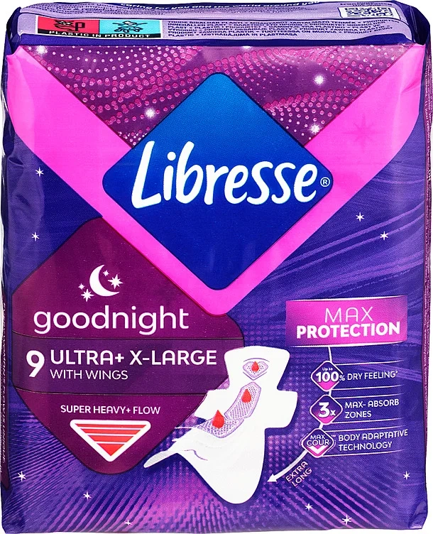 LIBRESSE GOODNIGHT 9 stk extra large