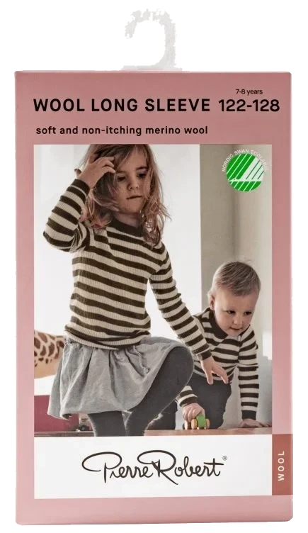 Wool Long Sleeve Kids Dark Olive 110-116