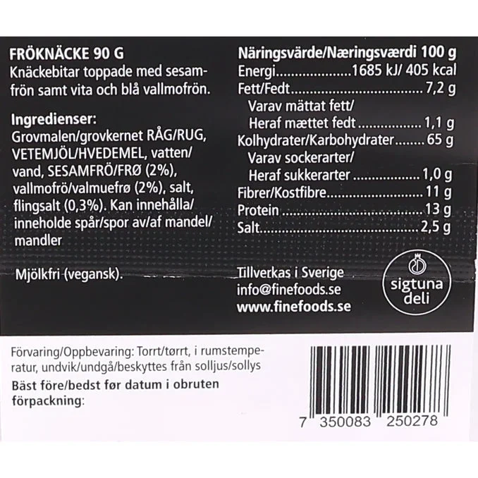 Sigtuna Deli Fröknäcke Sesam & Vallmo