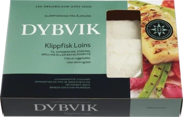 Klippfisk Loins U/Skinn&Ben 400g Dybvik