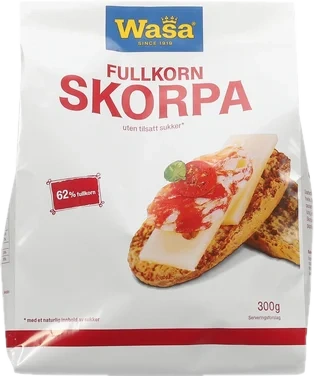 Wasa Fullkorn Skorpa 300g