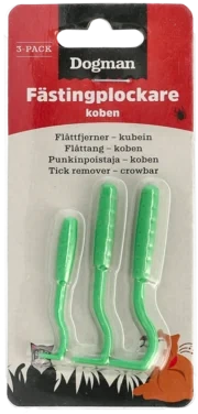 Flåttfjerner Koben 3p Turkis 6,5/6/5cm Dogman