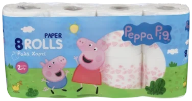 Toalettpapir Mønstret 8rl Peppa Pig