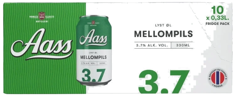 Aass Mellompils 0,33lx10 boks