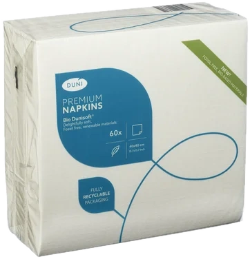 Serviett Biodunisoft 40cm Hvit