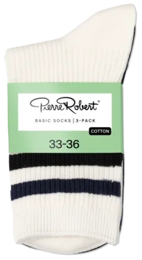 Basic Socks Kids X3 White/Navy/Black 33-36