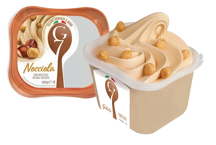 Nocciola 1l G7 Ekte Italiensk Iskrem