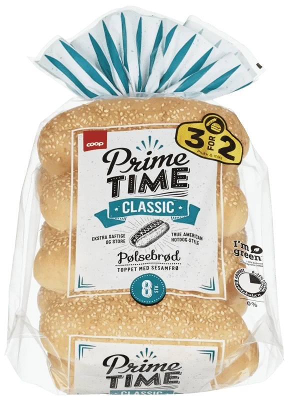Coop Prime Pølsebrød 400g