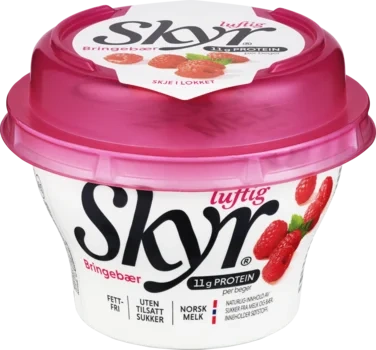 Skyr Luftig Bringebær Beg 130g