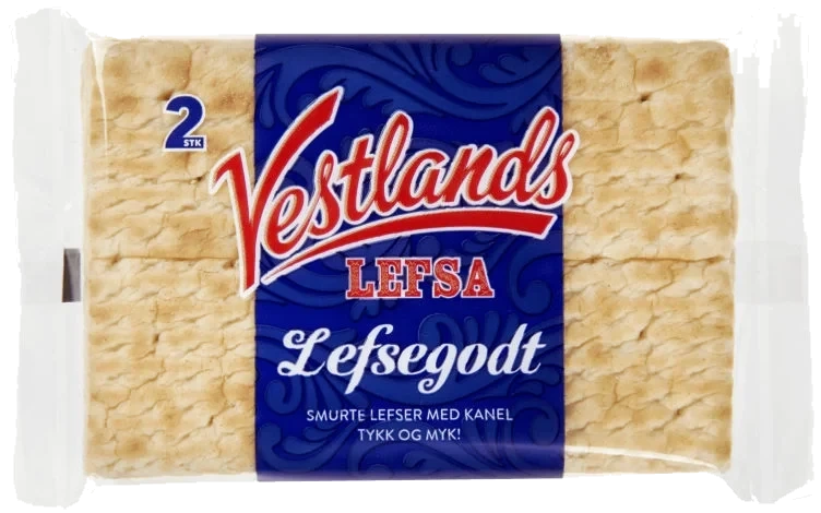 Lefsegodt 2stk Kanel 115g Vestlandslefsa