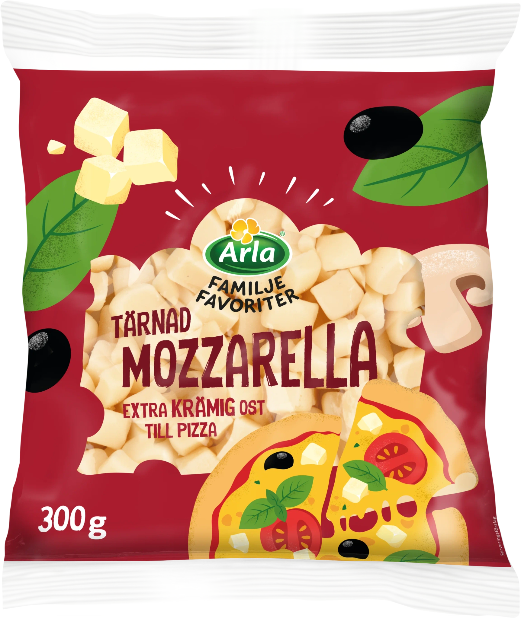 Familjefavoriter Tärnad Mozzarella 21% 300g