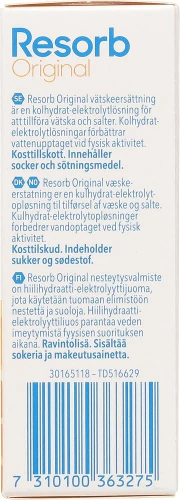Væskeerstatning med appelsinsmak